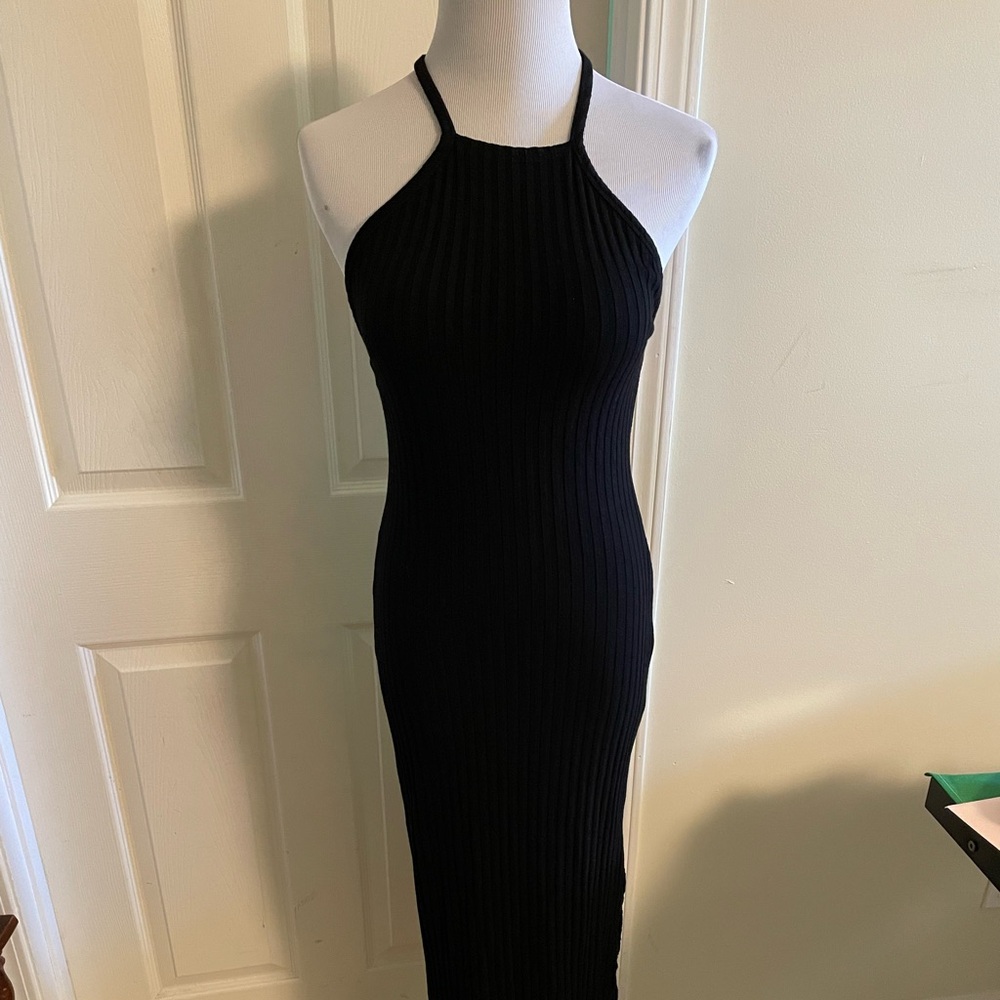 Gorgeous The Range ribbed spaghetti strap dress with side slit NWOT